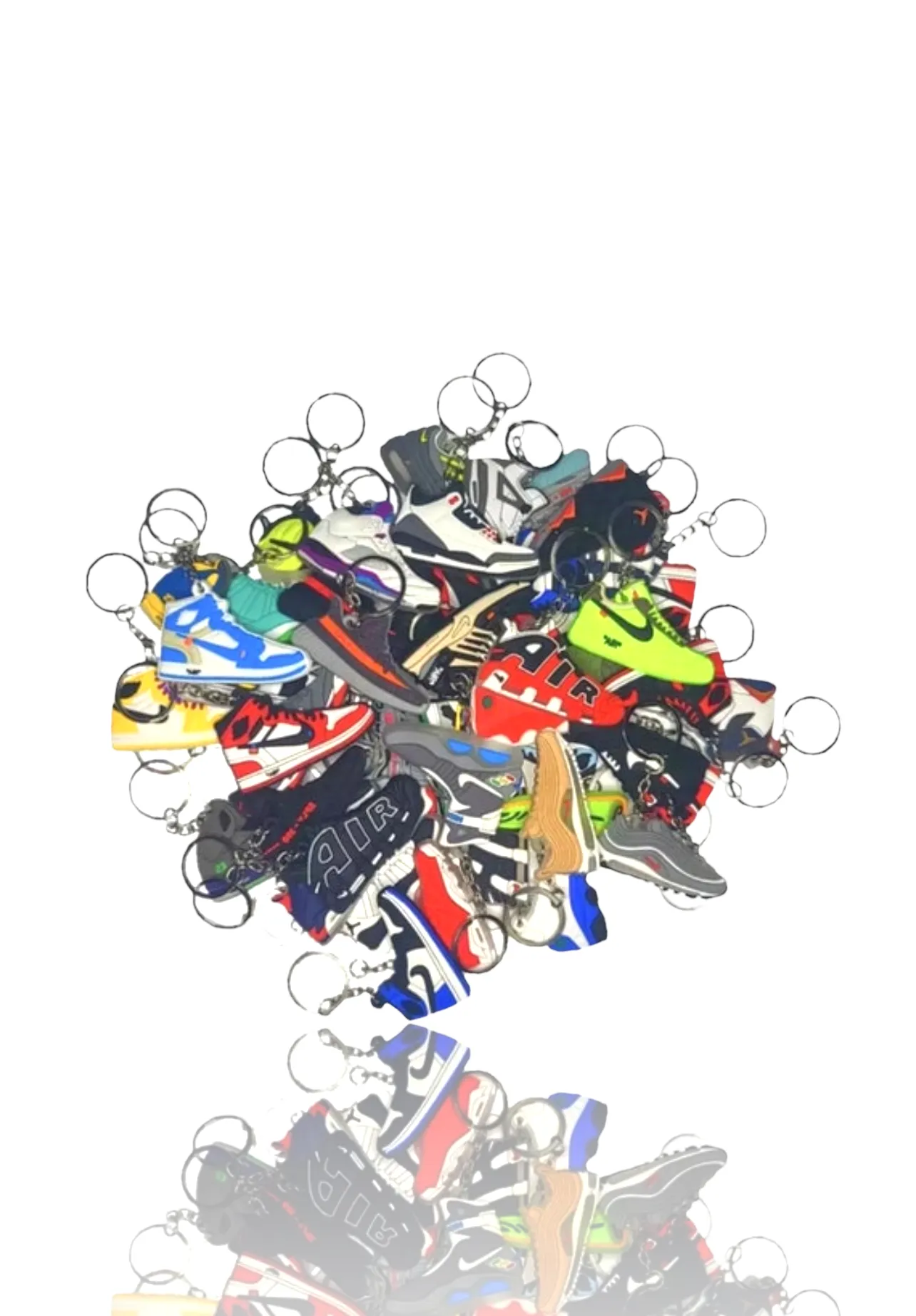 Shoe Keychains Sneaker Keychains Party Favors (Random Pack) BULK Popular Retro Shoe Keychains for Birthday Parties, Gift Bags, Zapato llaveros