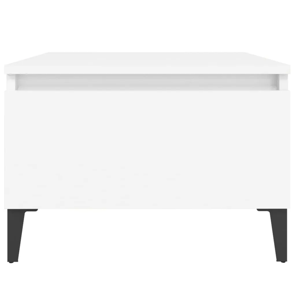 Side Table White 50x46x35 cm Engineered Wood