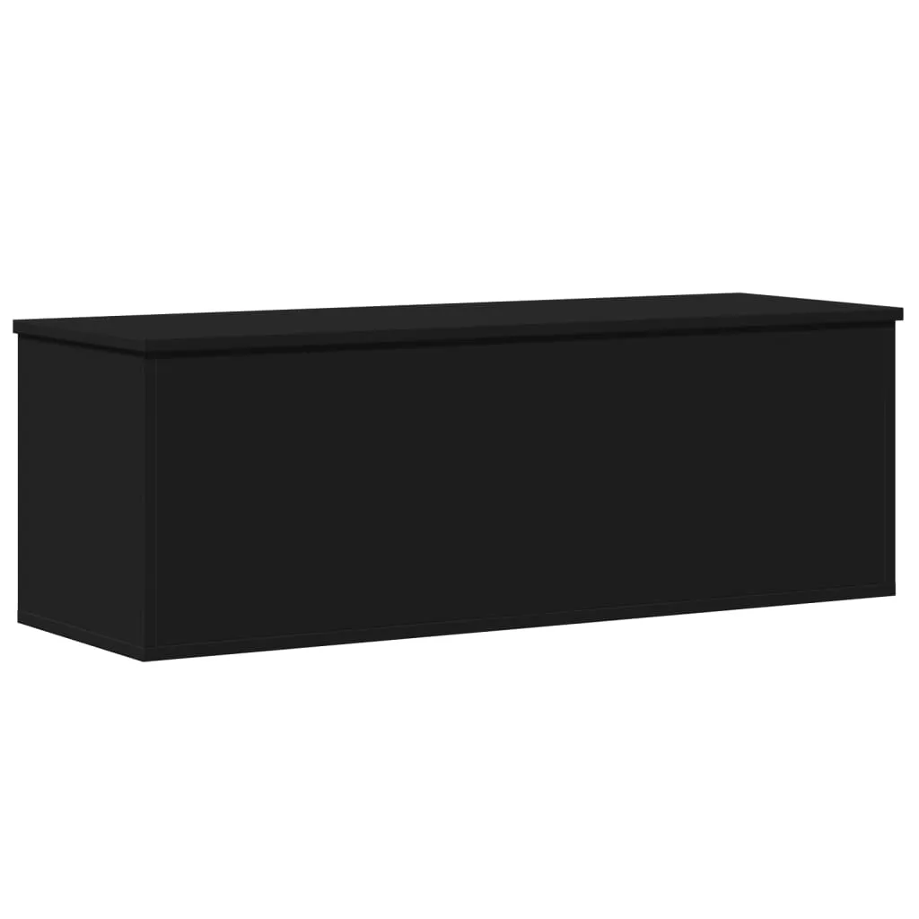 Storage Box Black 102x35x35 cm Engineered Wood