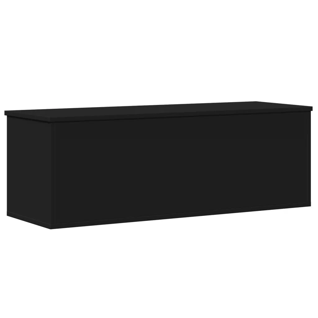 Storage Box Black 102x35x35 cm Engineered Wood