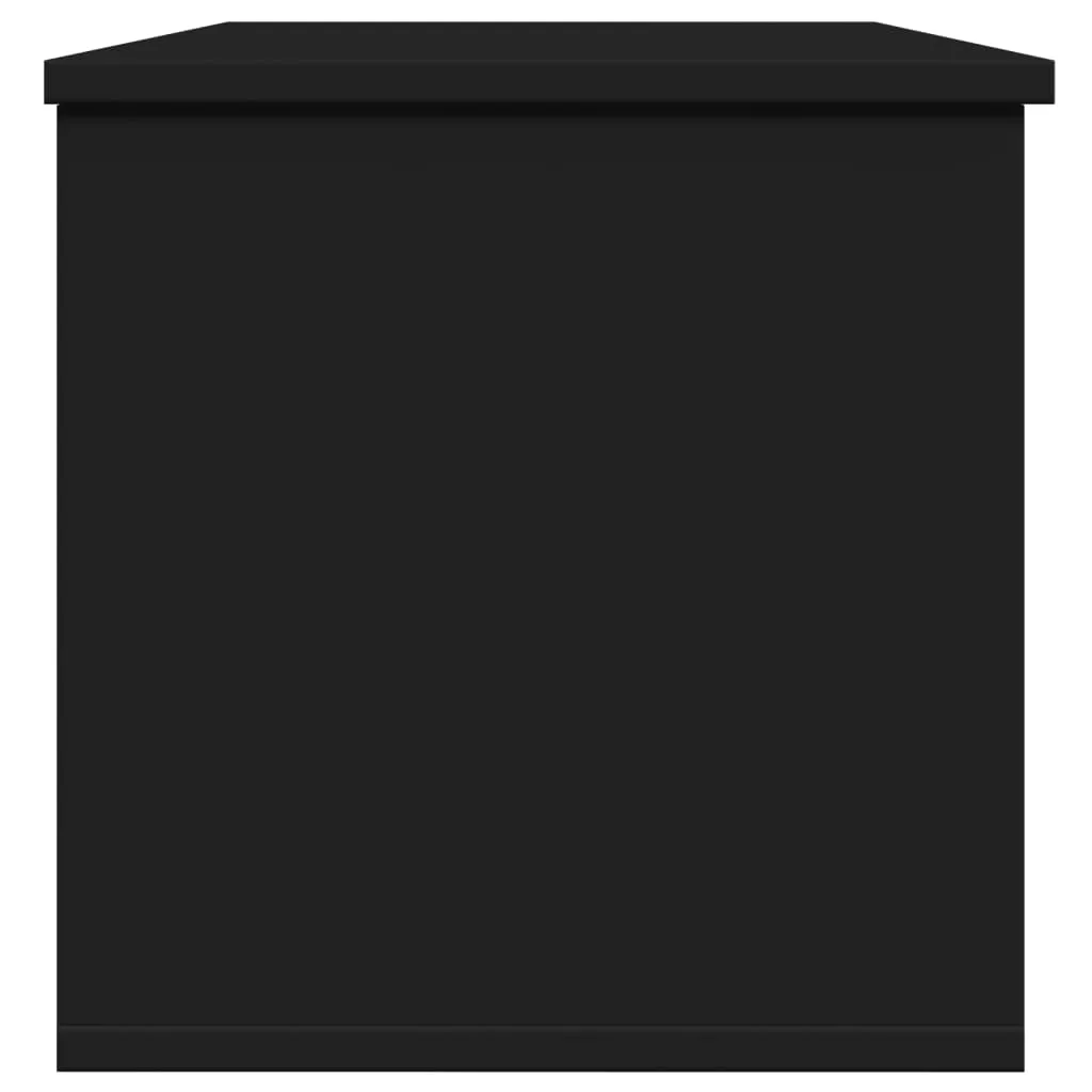 Storage Box Black 102x35x35 cm Engineered Wood