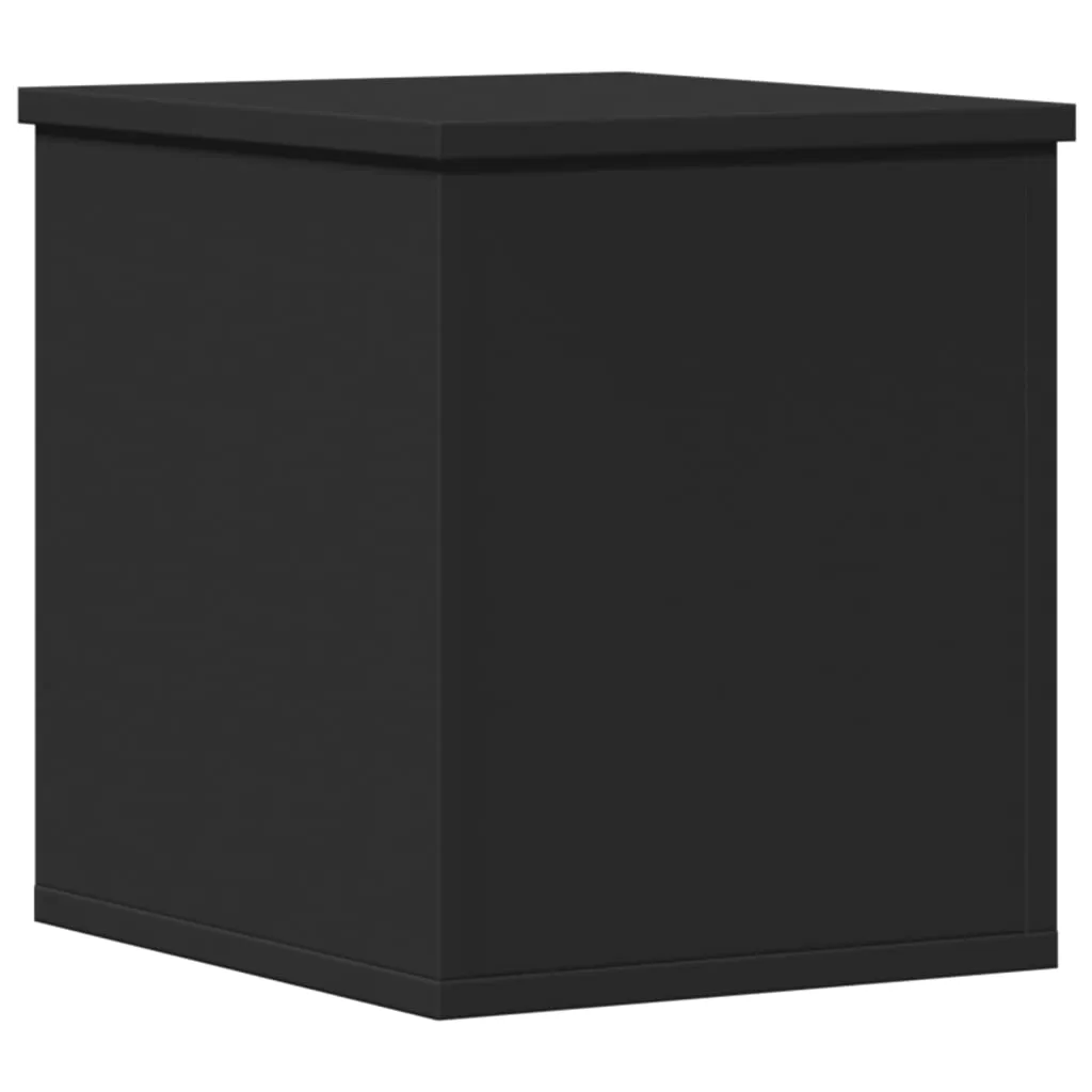 Storage Box Black 30x35x35 cm Engineered Wood