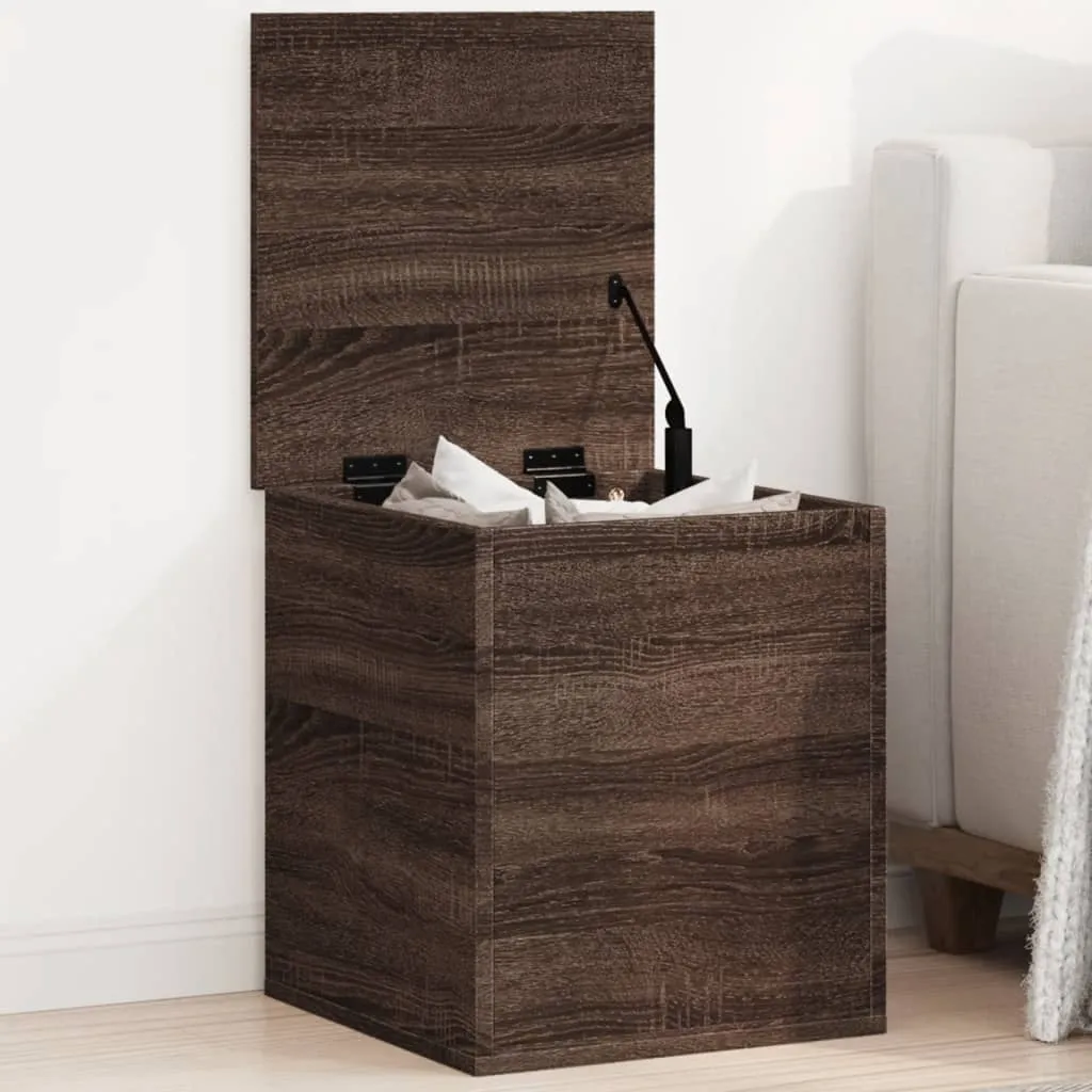 Storage Box Brown Oak 40x42x46 cm Engineered Wood