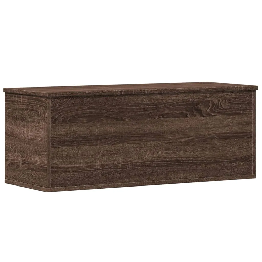 Storage Box Brown Oak 90x35x35 cm Engineered Wood