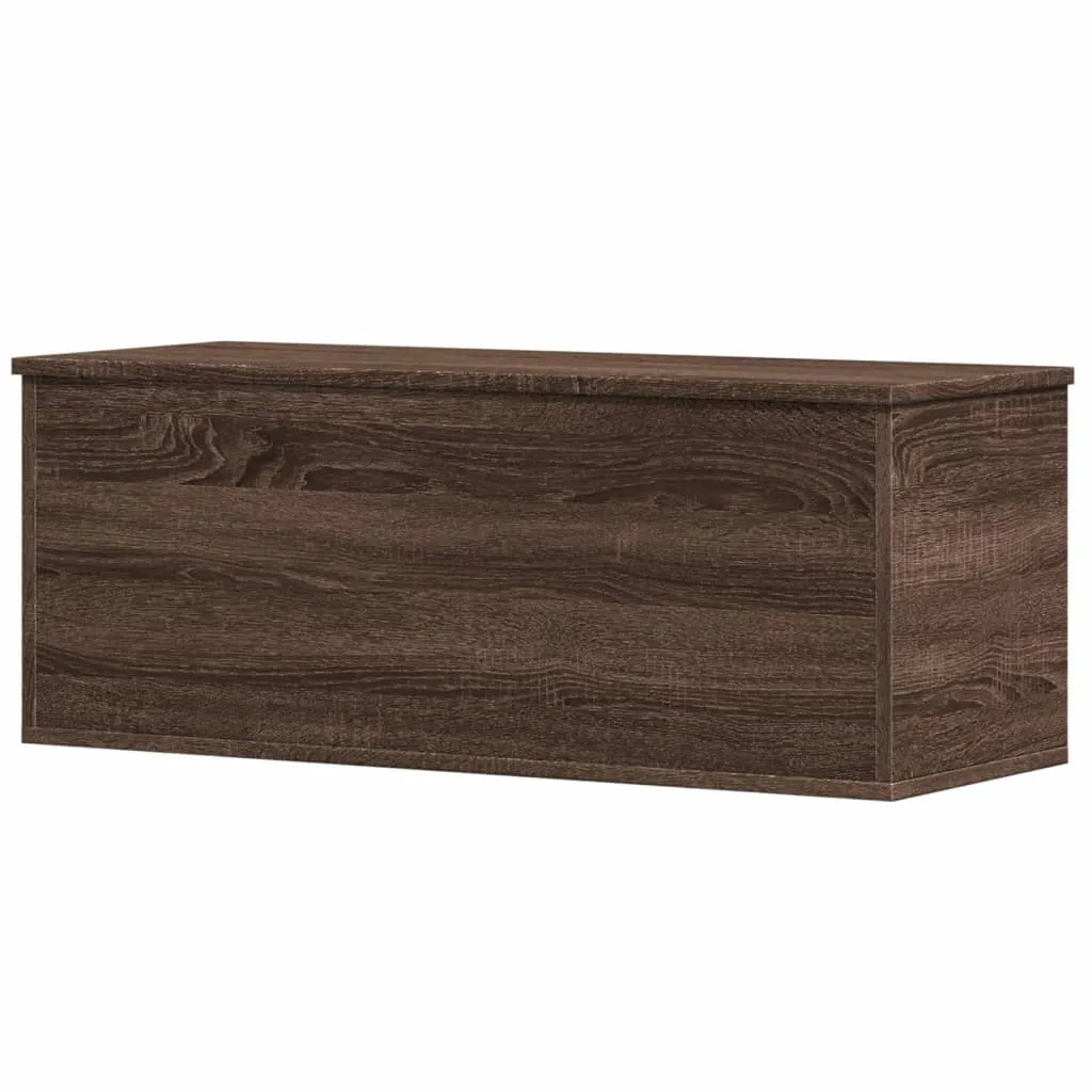 Storage Box Brown Oak 90x35x35 cm Engineered Wood