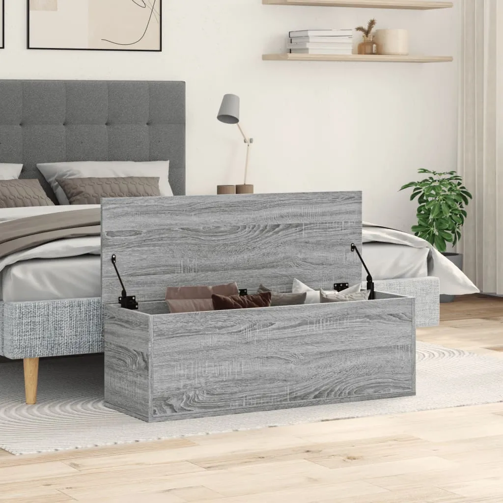 Storage Box Grey Sonoma 102x35x35 cm Engineered Wood