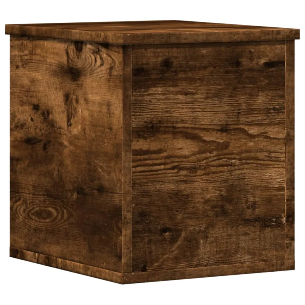 Storage Box Smoked Oak 30x35x35 cm Engineered Wood