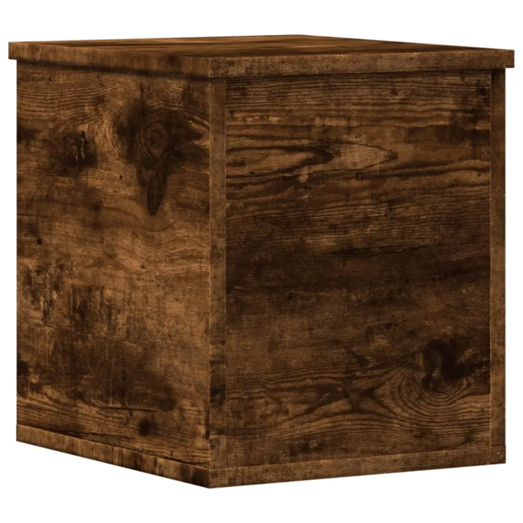 Storage Box Smoked Oak 30x35x35 cm Engineered Wood