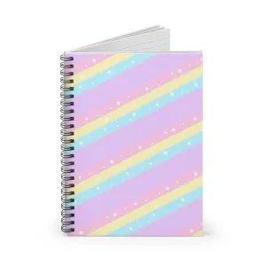 Teatime Fantasy Purple Rainbow Spiral Notebook - Ruled Line