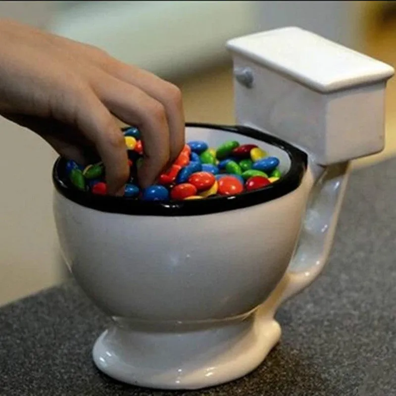 Toilet Ceramic Coffee Mugs with Handgrip