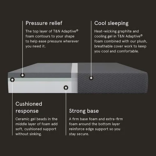 TUFT & NEEDLE 2020 Mint King Mattress - Extra Cooling Adaptive Foam with Ceramic Cooling Gel and Edge Support - Antimicrobial Protection Powered by HEIQ - CertiPUR-US - 100 Night Trial