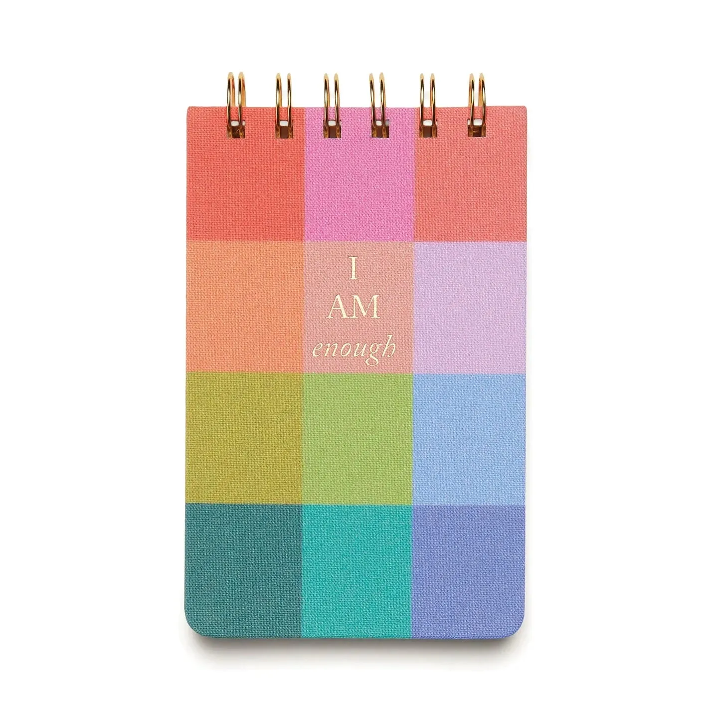 Twin Wire Notepad - Rainbow Check